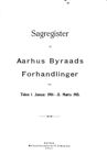 Sagregister til Aarhus Byraads Forhandlinger for Tiden 1. januar 1901 - 31. marts 1915