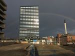 Regnbue over Aarhus City Tower