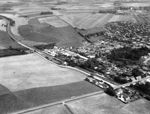 Luftfoto af landsbyen Mundelstrup Stationsby