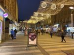 Strøget med julebelysning